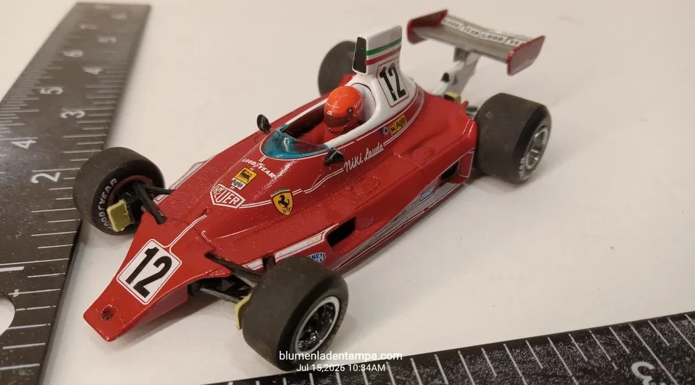 Ferrari 312 T Formula 1 Race Car Model Red Number 12